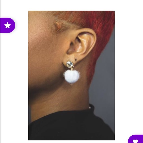 5 Fuzzy Drop Earrings - Picture 3 of 10